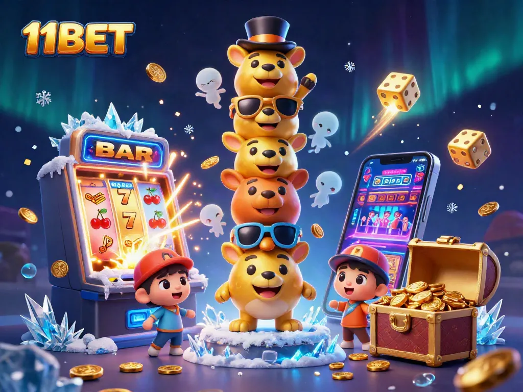 Engage with the dynamic 11BET casino experience featuring a vibrant jackpot scene and rich casino elements.