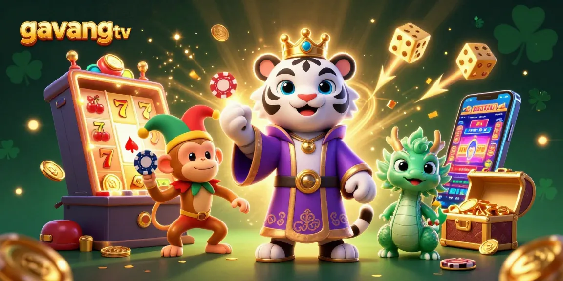 Experience the thrill of gambling with the dynamic illustration of gavangtv featuring colorful casino elements.