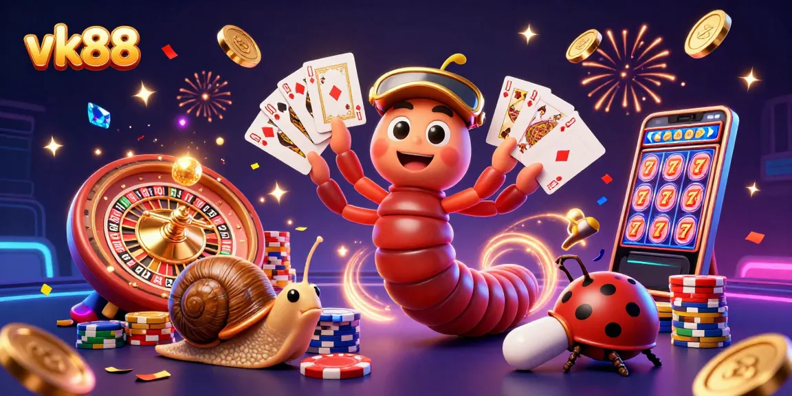 Experience thrilling moments with vk88 in our vibrant casino scene featuring unique characters and exciting game elements.