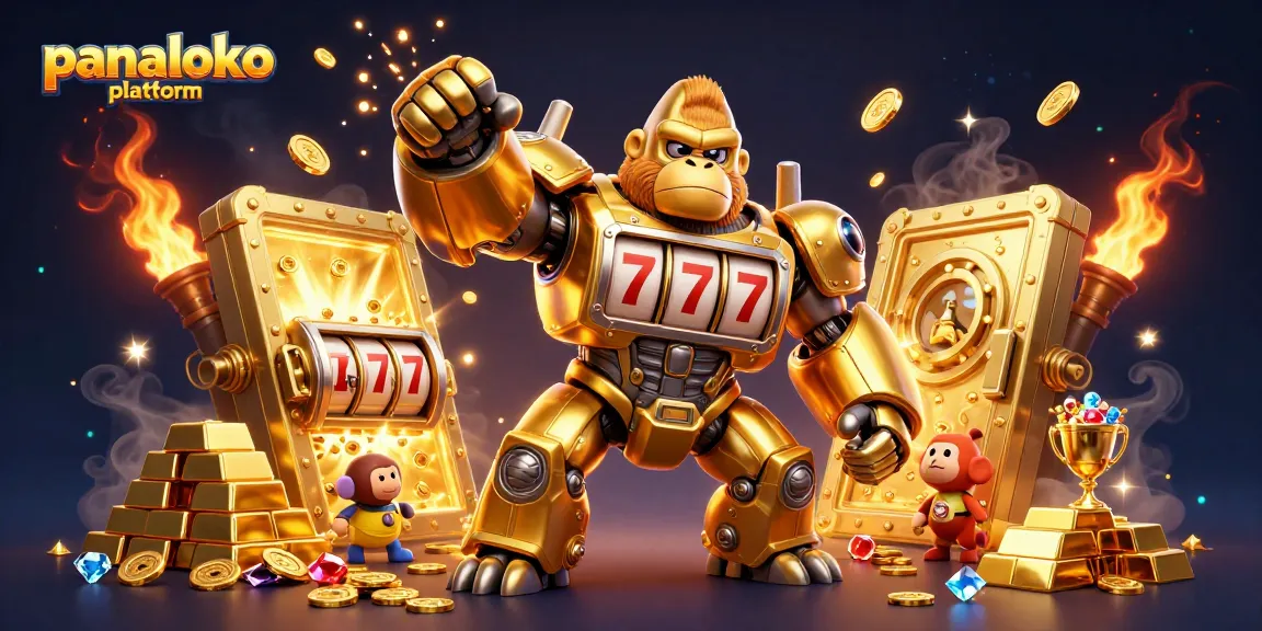 Engage with the panaloko platform through a stunning 3D illustration showcasing vibrant casino elements and animated characters.