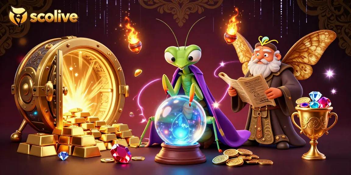 Socolive showcases a vibrant scene with gambling-themed fortune teller characters surrounded by wealth elements.