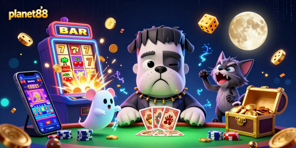 Engage in thrilling gaming at planet88 with dynamic characters and explosive jackpot visuals.