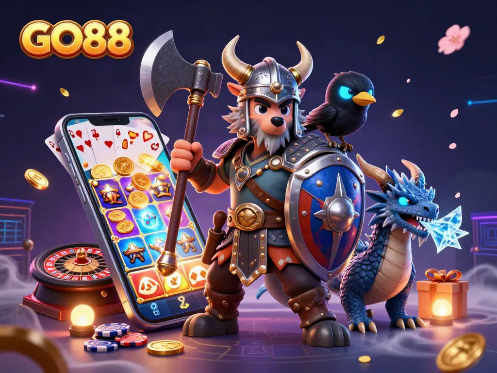 Spin for fun and fortune with GO88's exciting games in this dynamic casino scene.