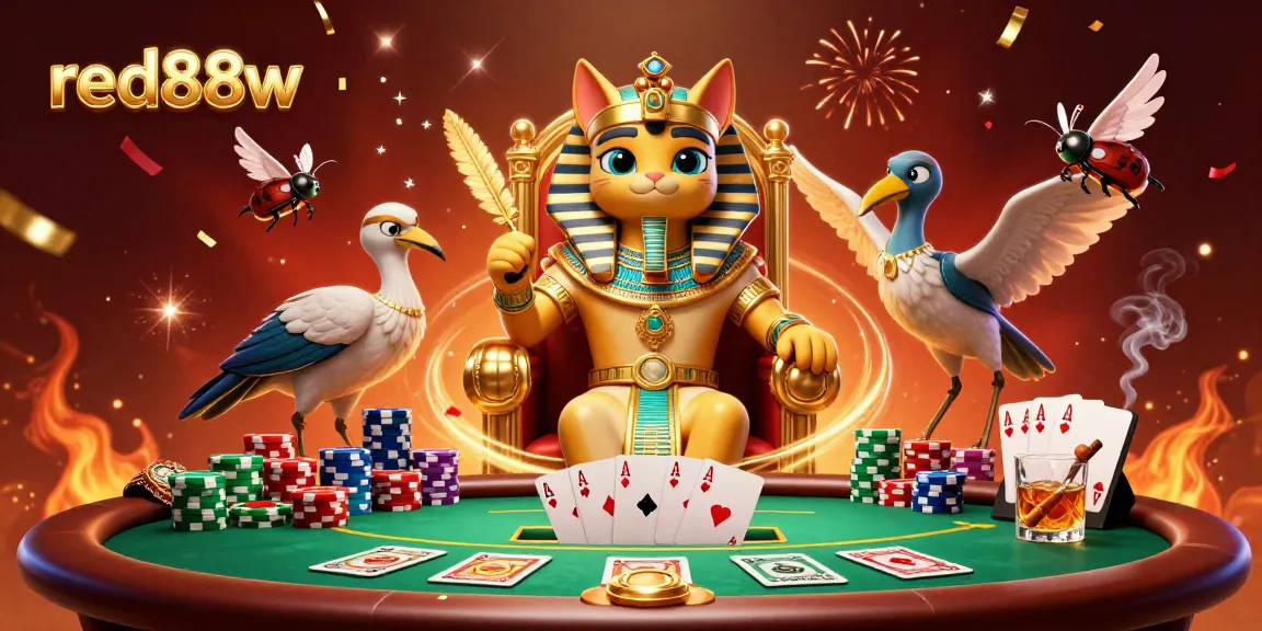 Experience thrilling poker action at red88w with dynamic characters and vibrant gaming atmosphere.