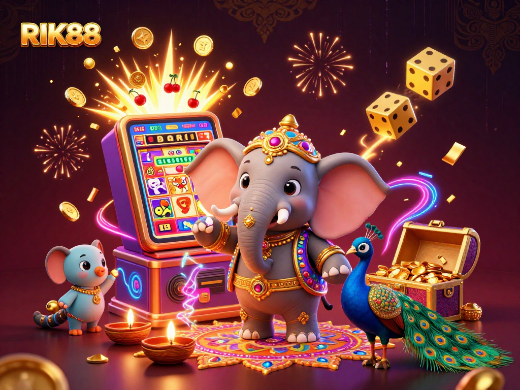 Experience thrilling gameplay at RIK88 with immersive visual elements in a vibrant casino setting.