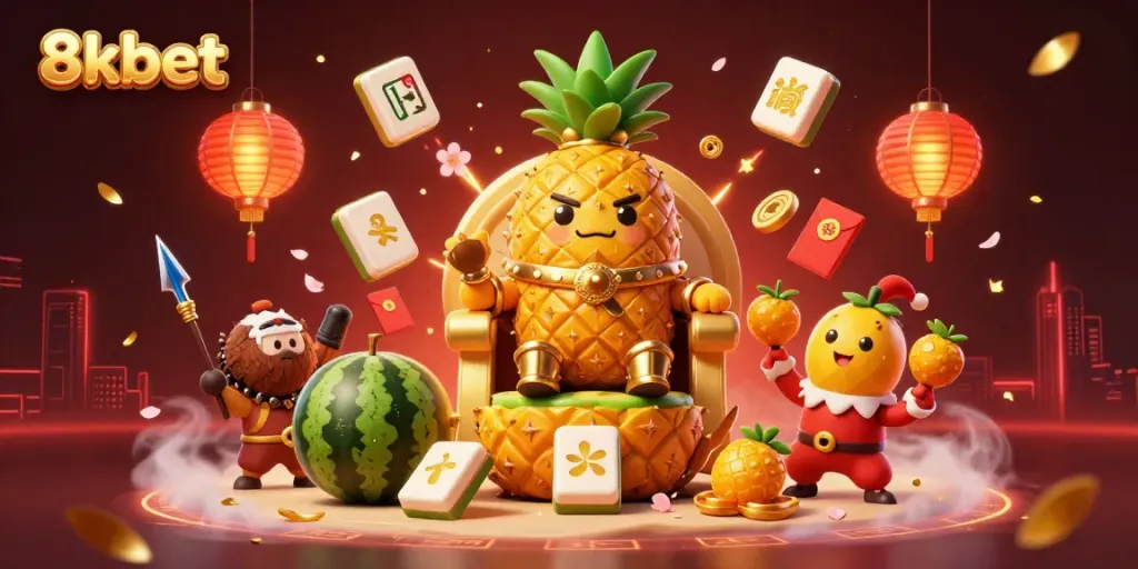 Engage with rich 8xbet gaming experiences featuring cartoon characters amidst vibrant casino elements.