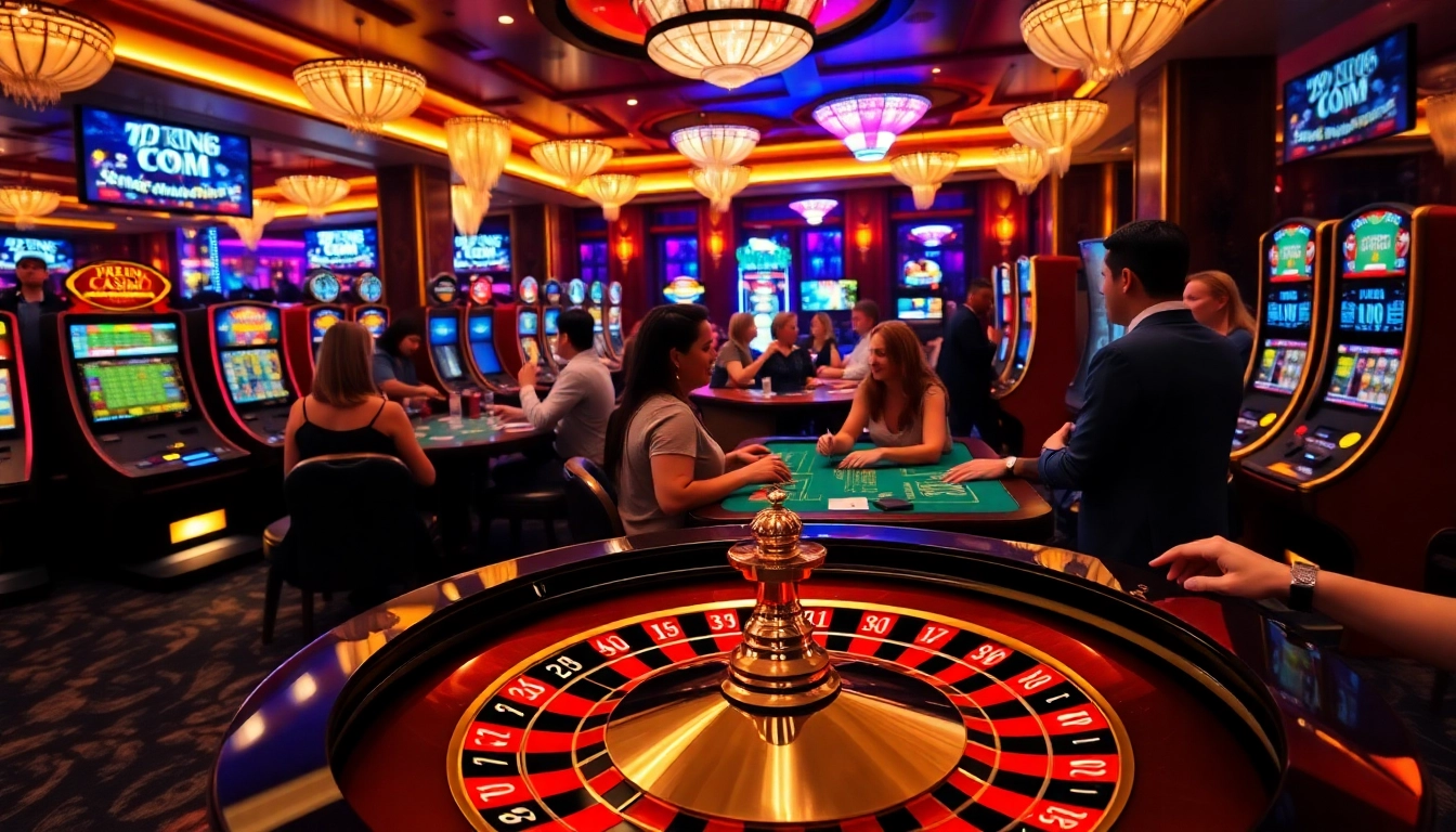 Players enjoying games at 79KING COM casino, showcasing excitement and professional gaming atmosphere.