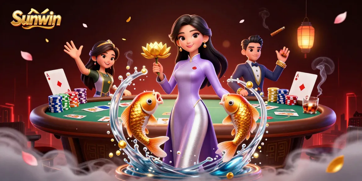 Engage in thrilling games with Sunwin, featuring dynamic poker elements and vibrant casino energy.