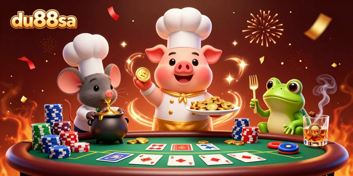 Engage in exciting gameplay with du88sa at a dynamic casino featuring gold coins and poker.