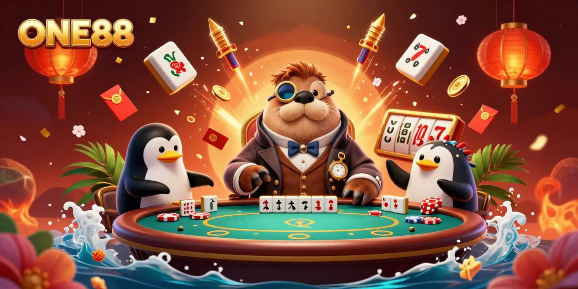 Experience thrilling poker moments with ONE88 in an engaging underwater casino scene.