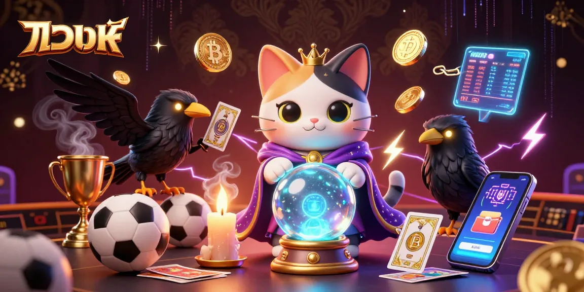 Engage in แทงบอล as a mystic cat guides bettors through thrilling sports betting adventures.